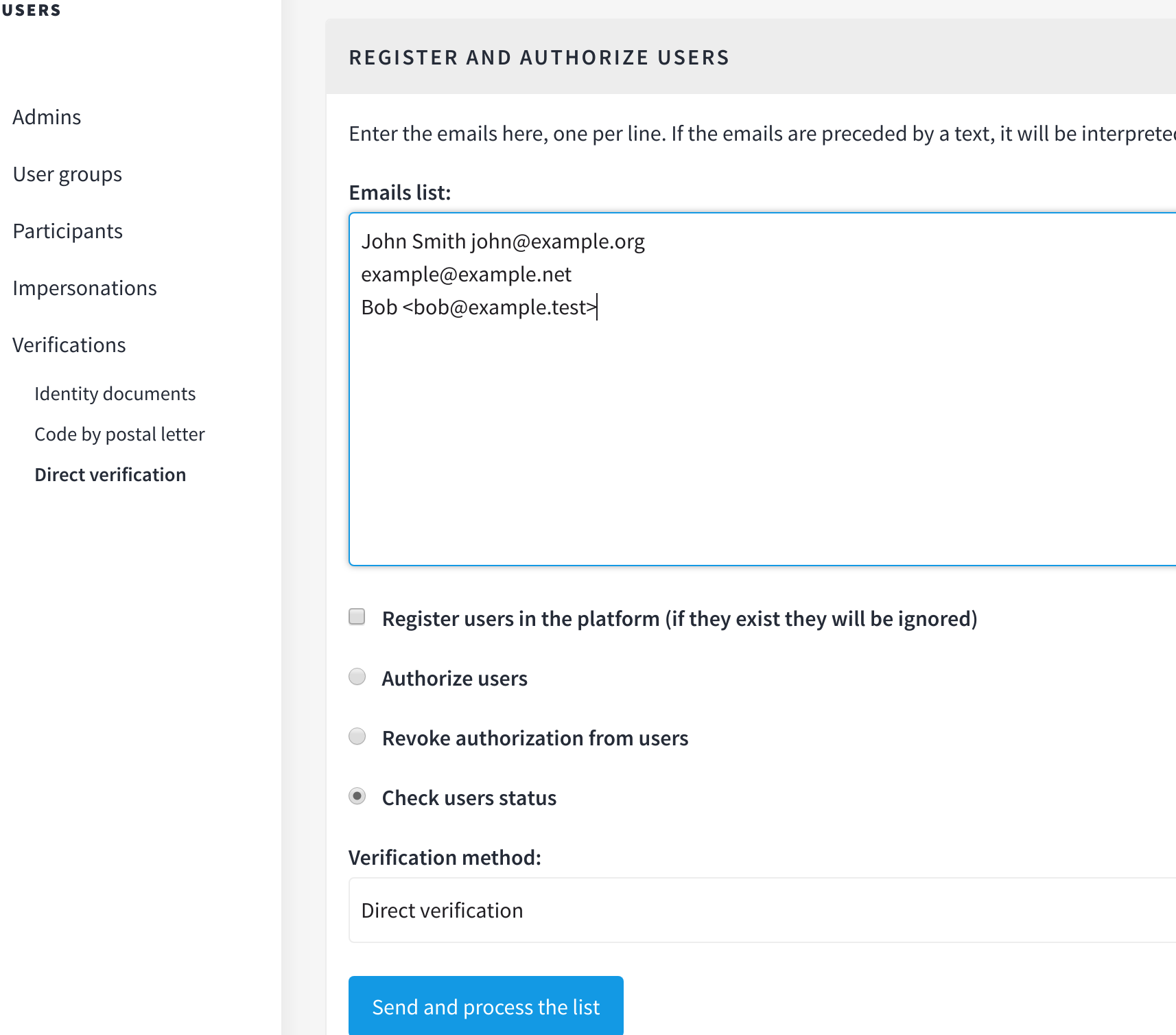 Direct Verifications